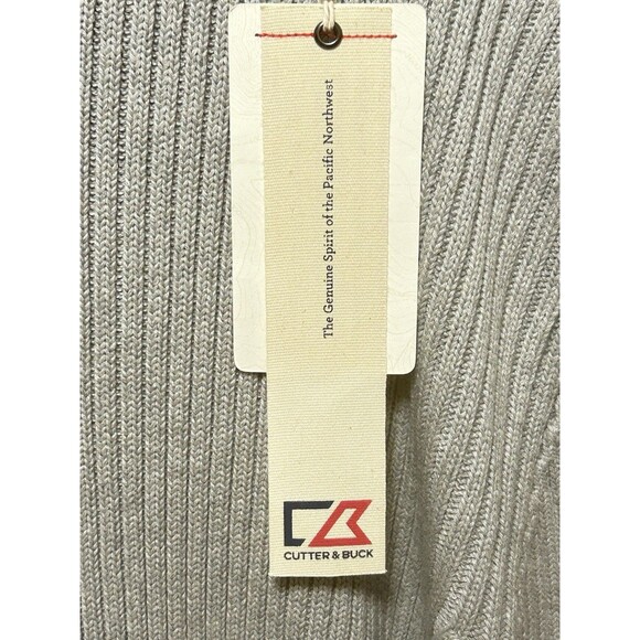 Cutter & Buck Mens XL Gray Long Sleeve Warm Heavy Sweater NWT - Picture 8 of 12